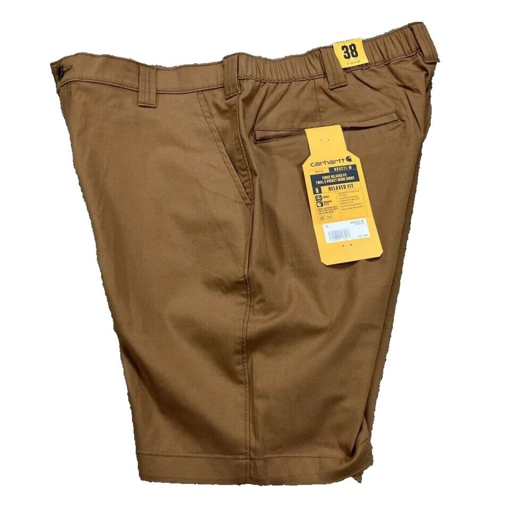 Carhartt Force Relaxed Fit Twill 5 Pocket Work Shorts BS5271-M Men's 38 Rugged